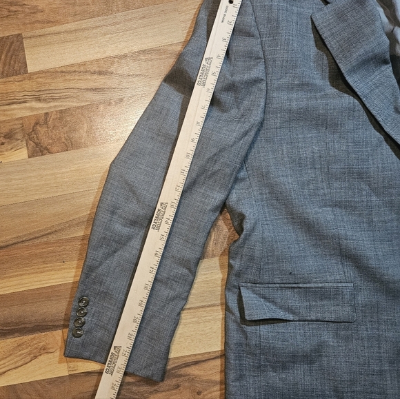 LAUREN Ralph Lauren Green Label Blazer Men's Size 44R Gray 100% Wool - Picture 9 of 11